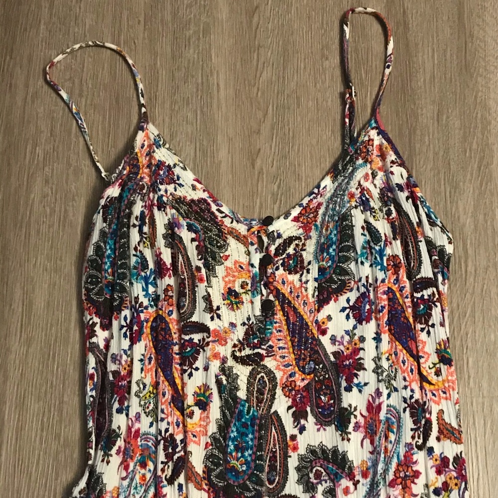 Paisley Tank Summer Romper - Picture 3 of 3